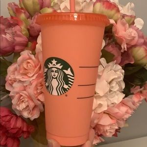 Starbucks PEACH to HOT PINK color changing tumbler